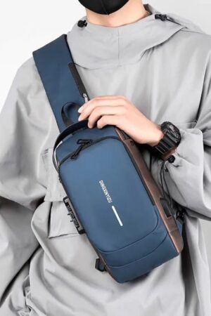 Men Anti Theft Chest Bag Shoulder Usb Charging
