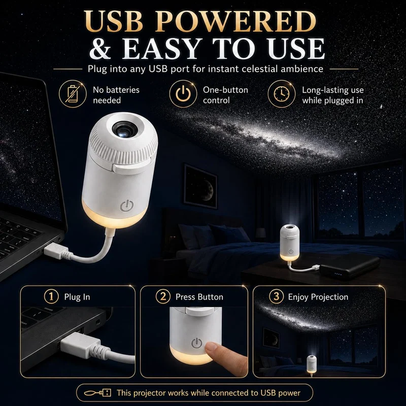 Mini USB Starry Sky Projection Lamp - Image 4